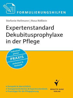 cover image of Formulierungshilfen Expertenstandard Dekubitusprophylaxe in der Pflege
